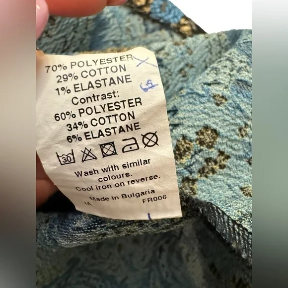 River Island Black Blue Brocade Tapestry A Line Dress US 12 - Picture 6 of 11